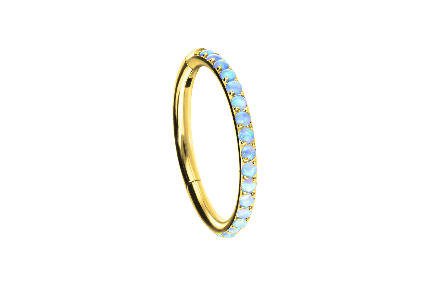 Titan Segmentring Clicker Piercing SYNTHETISCHE OPALE